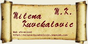 Milena Kuvekalović vizit kartica